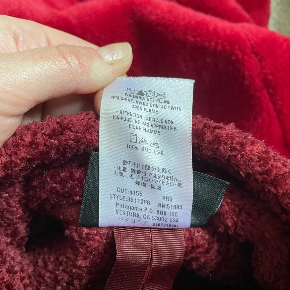 Patagonia Red Zip Up Soft Fleece Long Sleeve Polartec R Jacket 36112F6 EUC Sz S